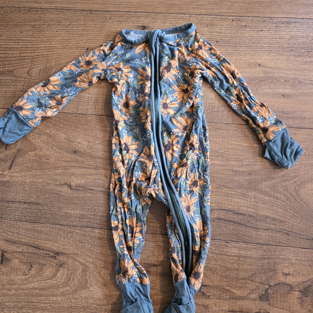 Floral Kids One Piece Footie